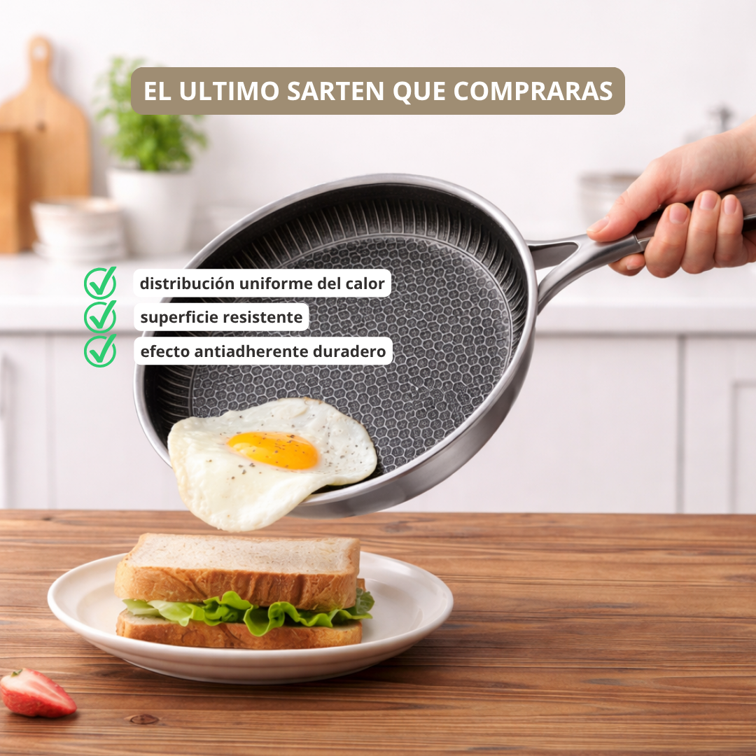 Sartén Acero Antiadherente AmvePlus